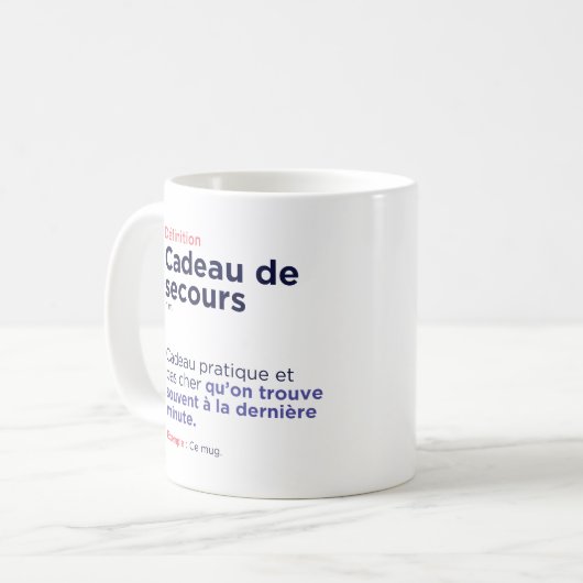 Tasse Cadeau de secours (Vorderseite Links)