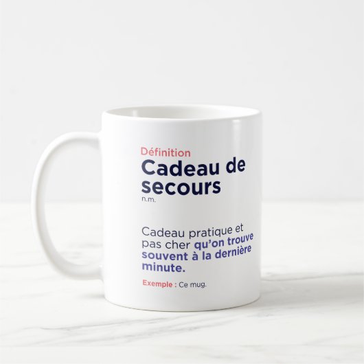 Tasse Cadeau de secours (Links)