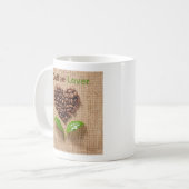 Tasse Café en Grains & Feuilles Vertes (Vorderseite Links)
