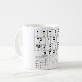Tasse Chart der Alphabet-Hebräischen Sprache (Vorderseite Links)