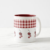 Tasse Cherries & Gingham (VorderseiteRechts)