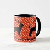 Tasse Chihuahua, rot und weiß (VorderseiteRechts)