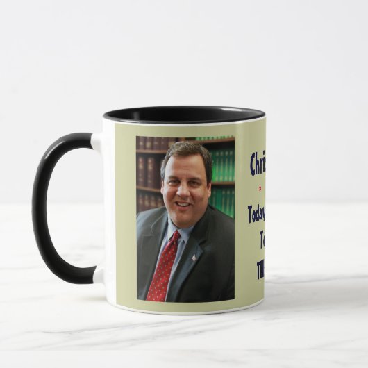 Tasse Chris Christie heute New-Jersey (Links)