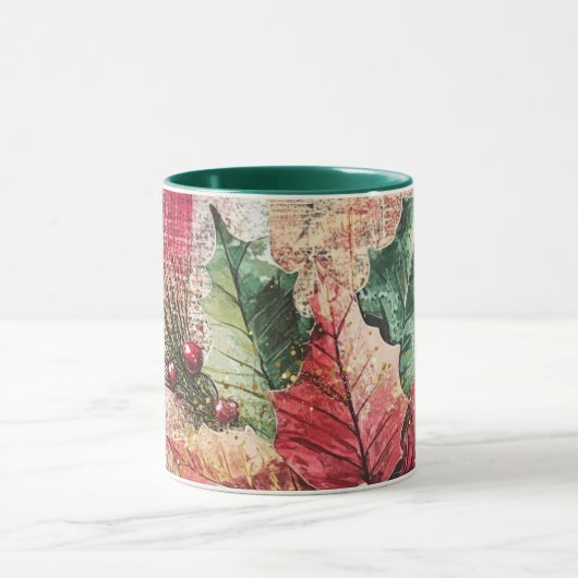 Tasse Christmas Collage Junk Journal Var11 (Zentrum)