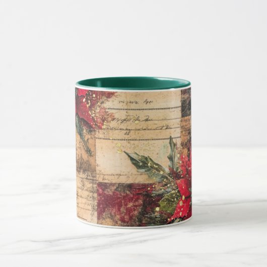 Tasse Christmas Collage Junk Journal Var18 (Zentrum)