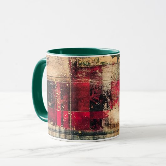 Tasse Christmas Collage Junk Journal Var22 (Vorderseite Links)