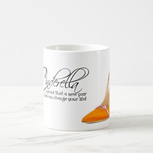Tasse Cinderella Orange Schuhe Zitat Tee Cup (Mittel)