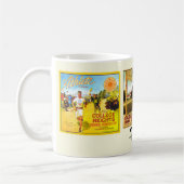 Tasse - Claremont CA - Fruchtkisten-Etiketten (Links)