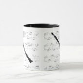 Tasse - Clarinet mit Blattmusik (Zentrum)