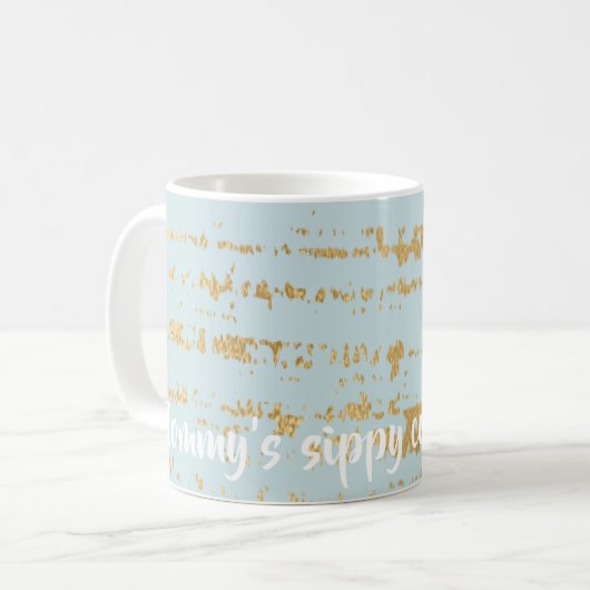 Tasse "Classic Gold/Blue Mommy's Sippy Cup" (Vorderseite Links)