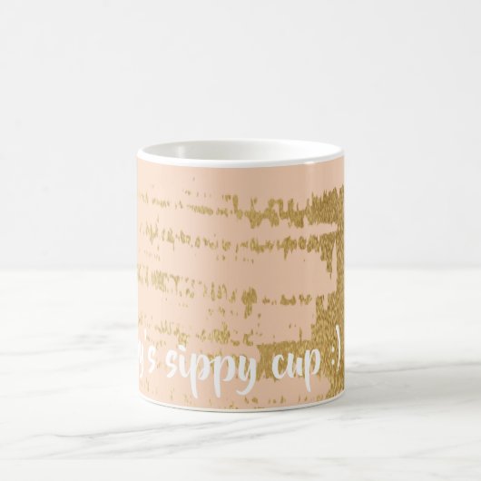Tasse "Classic Gold/Pink Mommy's Sippy Cup" (Mittel)