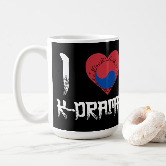 TASSE CLASSIC - TRINKBEHÄLTER - I LIEBE K-DRAMA -  (Mit Donut)