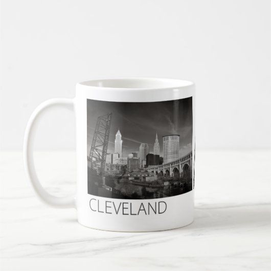 Tasse - Cleveland schwarzes u. weißes #1 (Links)