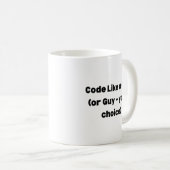 Tasse 'Code Like a Girl' – Stärkendes Geschenk für (VorderseiteRechts)