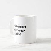 Tasse 'Code Like a Girl' – Stärkendes Geschenk für (Vorderseite Links)