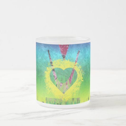 Tasse Coffee Cup, Abstrakt Rainbow Grunge Liebe (Mittel)