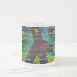 Tasse Coffee Cup, Abstrakt Rainbow Grunge Peace