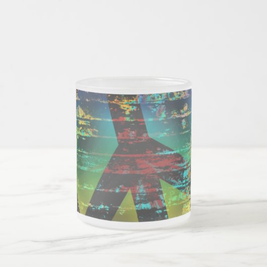 Tasse Coffee Cup, Abstrakt Rainbow Grunge Peace (Mittel)