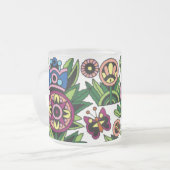 Tasse Coffee Cup, Blume, Schmetterlinge, individue (Vorderseite Links)