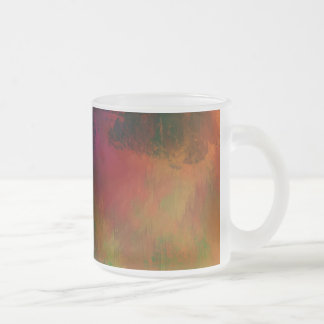 Tasse Coffee Cup, Dunkle Orangen, Reds, Grüntöne i