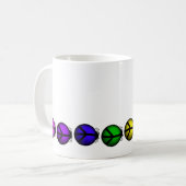 Tasse Coffee Cup Ladybug Peace Rainbow Niedlich Cu (Vorderseite Links)