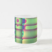 Tasse Coffee Drink Cup, Trippy Geometric Design (VorderseiteRechts)