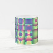 Tasse Coffee Drink Cup, Trippy Geometric Design (Vorderseite Links)