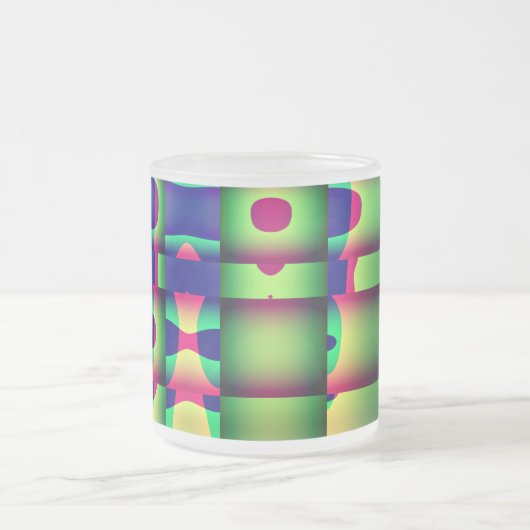 Tasse Coffee Drink Cup, Trippy Geometric Design (Mittel)