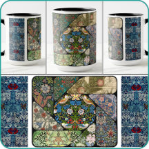 TASSE - Collage + 2 Seitenbilder: William Morris A