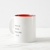 Tasse 'Consume Less Typography Modern Two-Tone' (Vorderseite Links)
