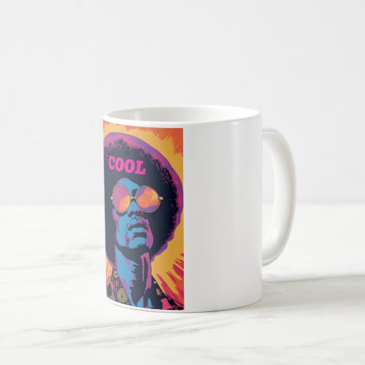 Tasse cool/Retro-Kaffee (VorderseiteRechts)