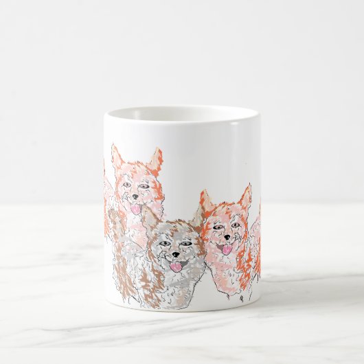 Tasse: Corgi Trio Kaffeetasse (Mittel)