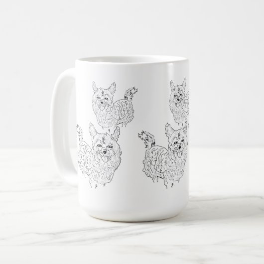 Tasse; Corgi Welpen Kaffeetasse (Vorderseite Links)