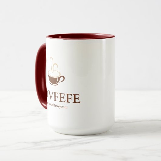 Tasse "Covfefe" (Vorderseite Links)