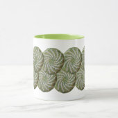 Tasse - Crochet White Spiral on Green (Zentrum)