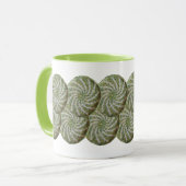 Tasse - Crochet White Spiral on Green (Vorderseite Links)