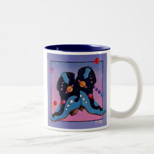 Tasse, Cup - Cowboy-Stiefel Mitternacht Zweifarbige Tasse