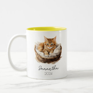 Tasse-Cup für die Geburtstag-Blume Zweifarbige Tasse