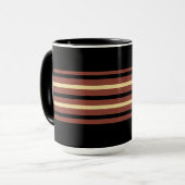 Tasse-Cup mit schwarzem und braunem Streifen Tasse (Vorderseite Links)