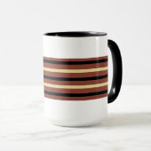 Tasse-Cup mit weißem, braunem und schwarzgestriche Tasse (VorderseiteRechts)