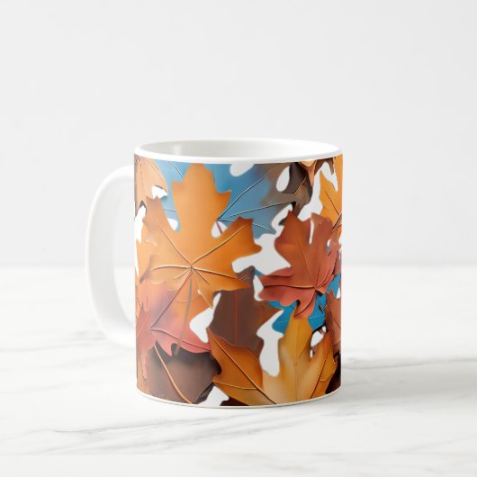 Tasse & Cups mit Ahornblättern. Ein schönes niedli (Vorderseite Links)