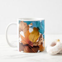 Tasse & Cups mit Ahornblättern. Ein schönes niedli
