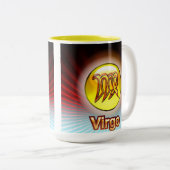 TASSE CUSTOM ZODIAC VIRGO YELLOW (VorderseiteRechts)