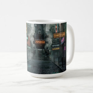 Tasse Cyberpunk-Gasse Neon-Megalopolis