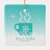 Tasse Dampfheiße Getränke mit Schneeband ID595 Keramikornament (Rückseite)