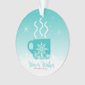 Tasse Dampfheiße Getränke mit Schneeband ID595 Ornament (Vorderseite)