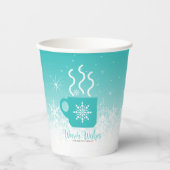 Tasse Dampfheiße Getränke mit Schneeband ID595 Pappbecher (Vorderseite)