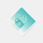 Tasse Dampfheiße Getränke mit Schneeband ID595 Serviette (Ecke)