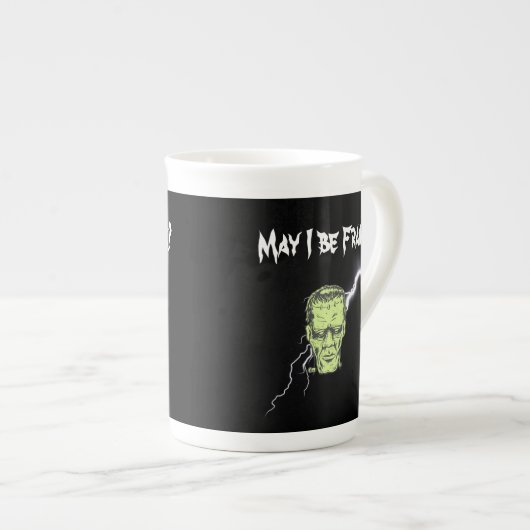 Tasse, darf ich Frank sein, Frankenstein Porzellantasse (Vorderseite Rechts)
