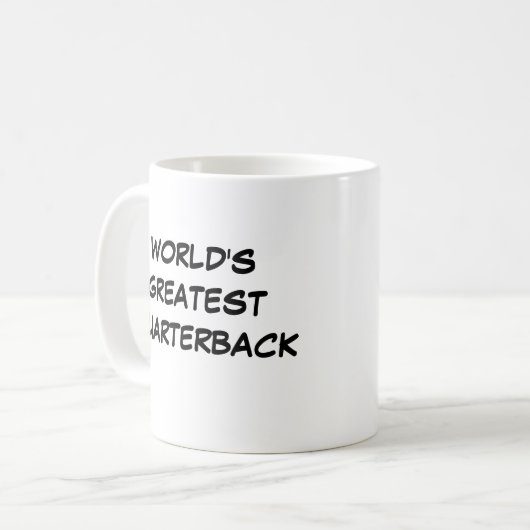 Tasse "Das größte Quarterback der Welt" (Vorderseite Links)